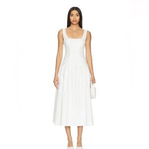 Camila Coelho White Midi Dress